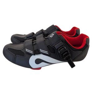 Peloton Spin Bike Cycling Shoes Black/Red w/ Cleats Size W10/M12/EU 43